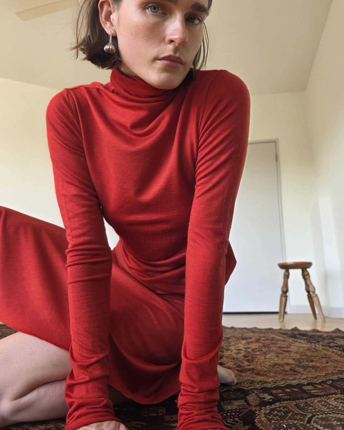 Sula Top - Pepper - Lustre Wool Jersey