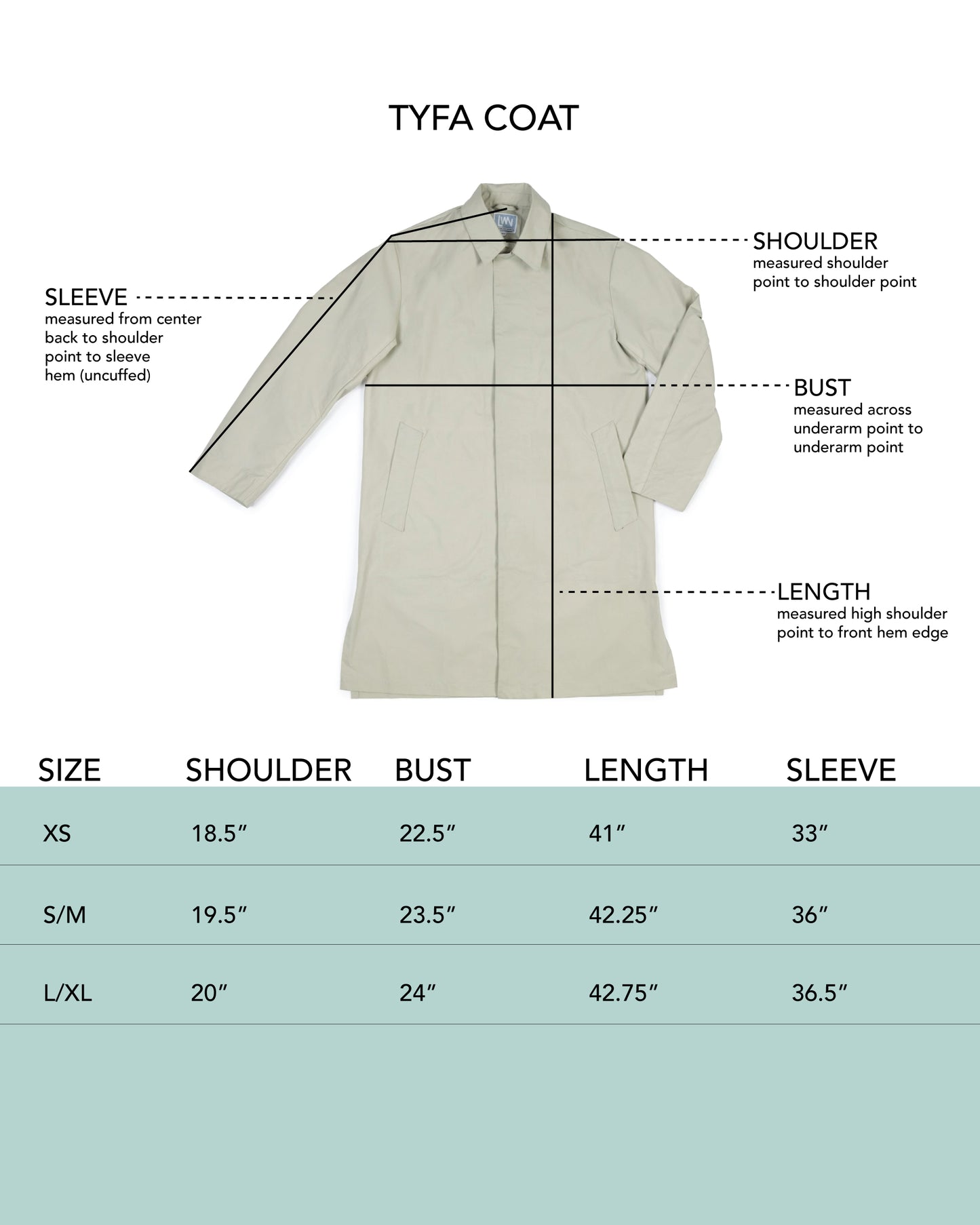 Tyfa Coat - Pea - Coated Cotton