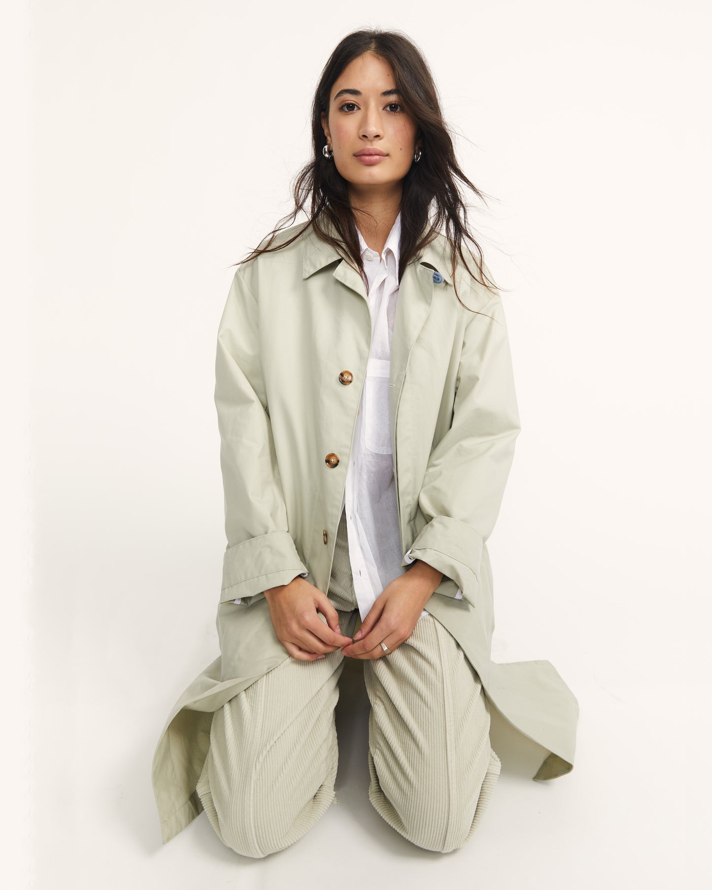 Tyfa Coat - Clay - Storm Coated Cotton