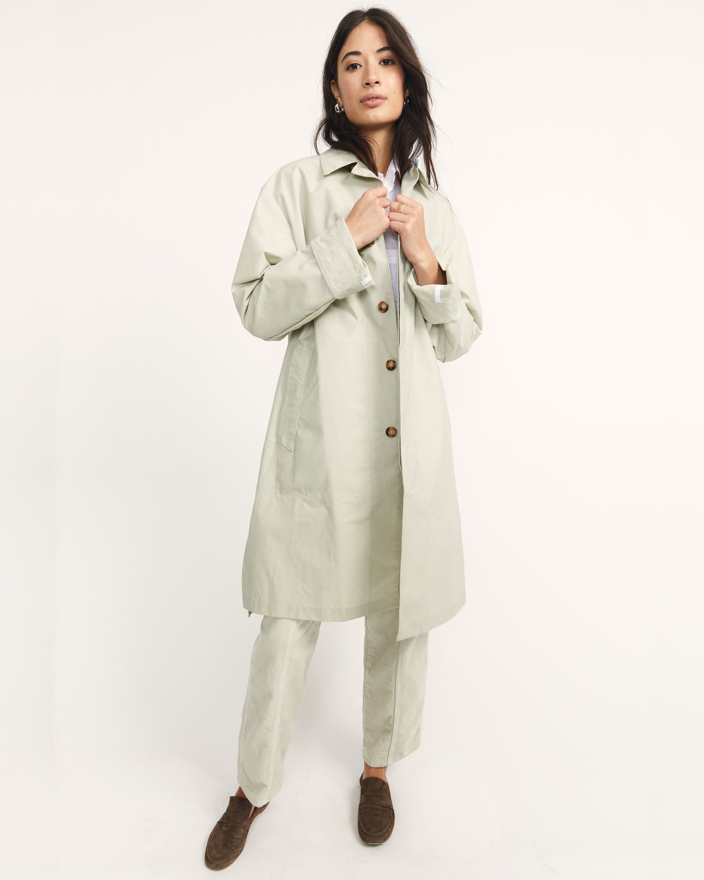 Tyfa Coat - Clay - Storm Coated Cotton