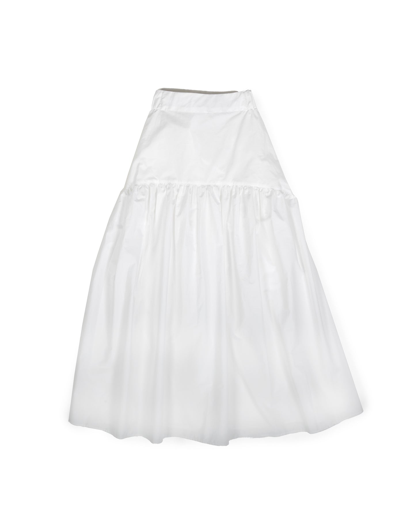Talis Skirt - White - Typewriter Poplin
