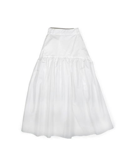 Talis Skirt - White - Typewriter Poplin