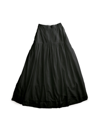 Talis Skirt - Black - Grid Voile