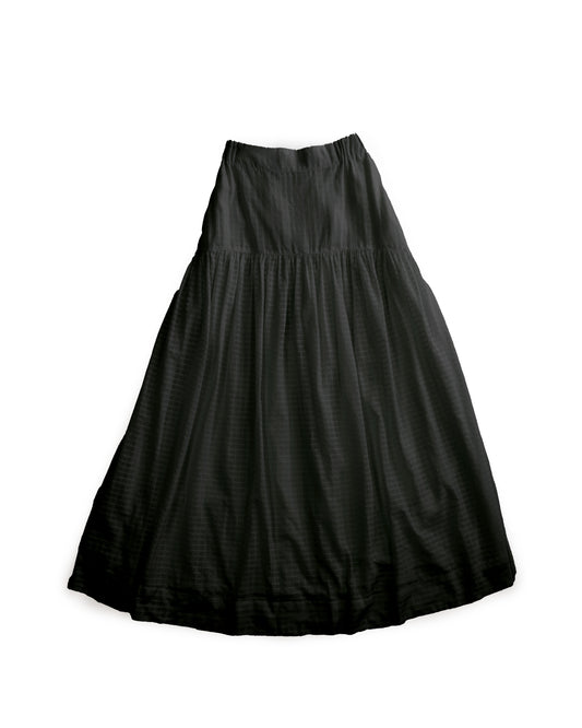 Talis Skirt - Black - Grid Voile