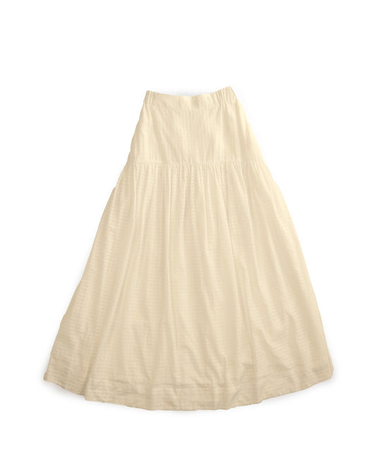Talis Skirt - Ecru - Grid Voile