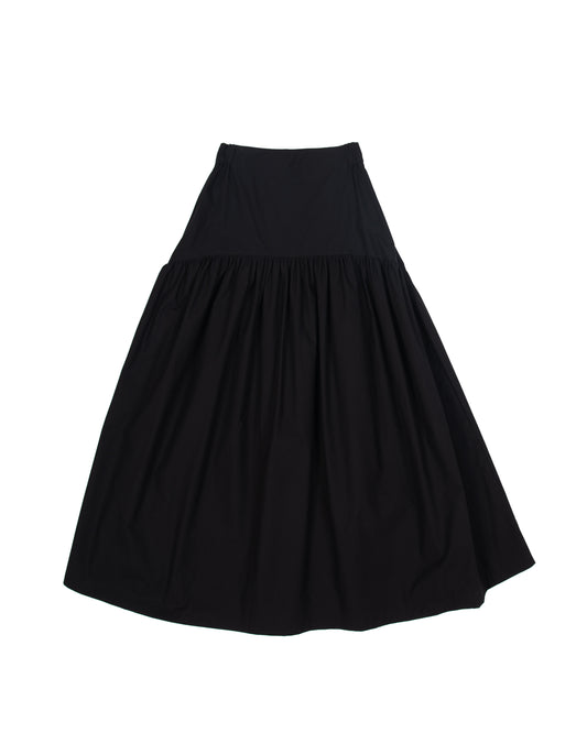 Talis Skirt - Black - Typewriter Poplin