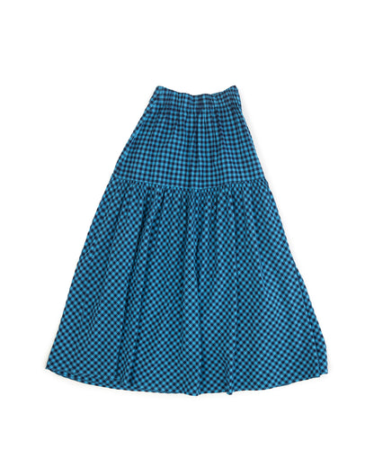 Talis Skirt - Parrot - Gingham Seersucker