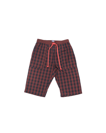 Tana Short Sample - Chocolate - Gingham - SAMPLE
