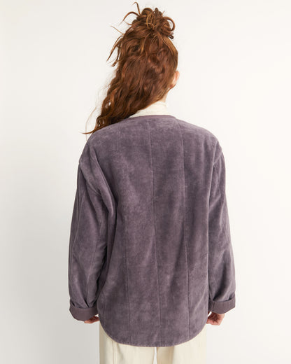 Tula Jacket - Plum - Cotton Velvet Terry