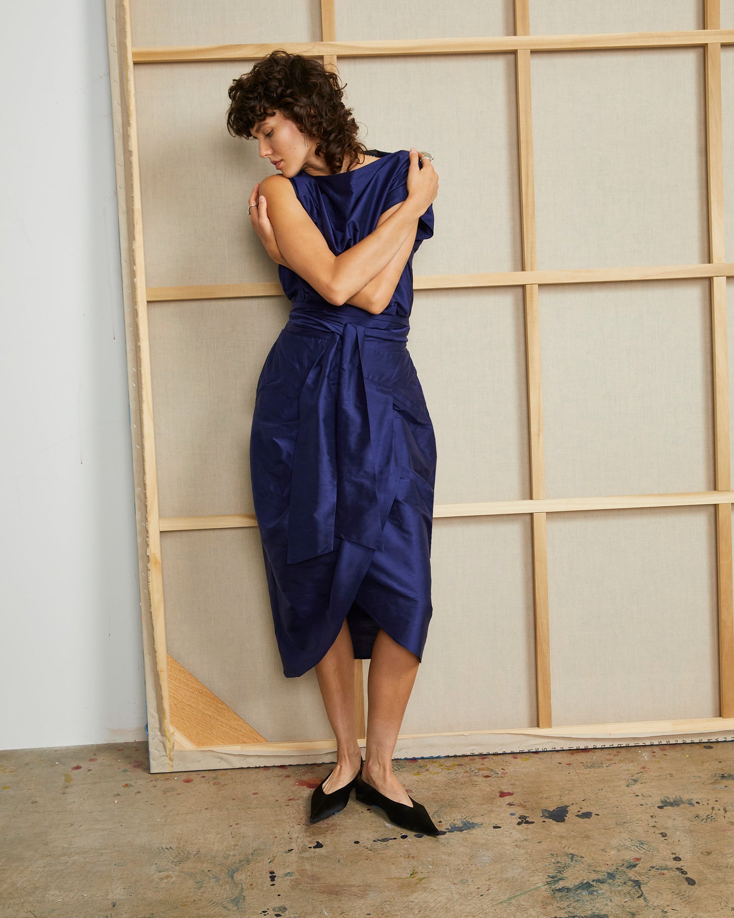 Tulip Skirt - Sapphire - Silk