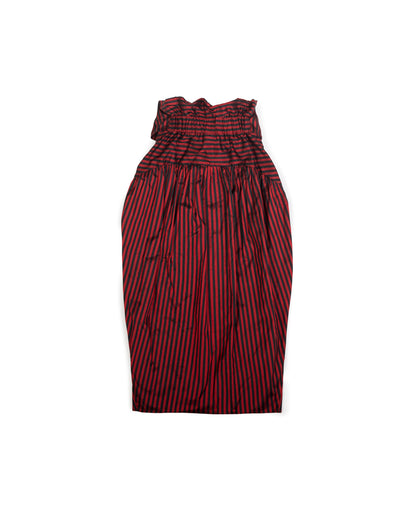 Tulip Skirt - Scarlet Stripe - Silk  Shantung