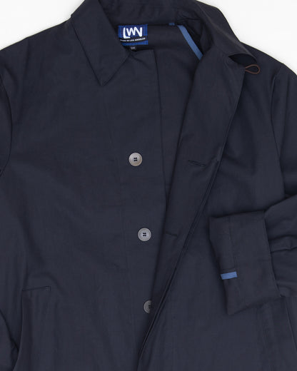 Tyfa Coat - Deep Navy - Coated Cotton