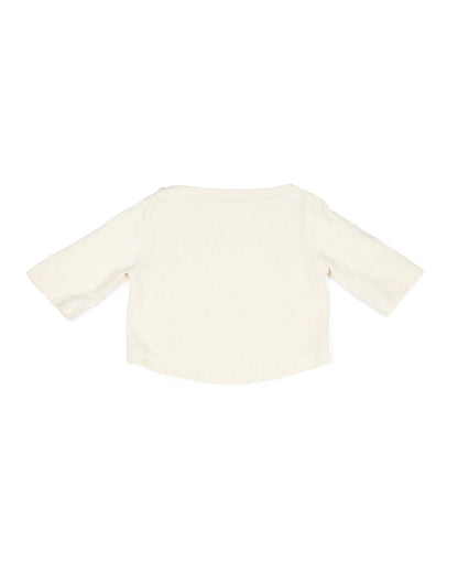 Zia Crop Top - Ecru - Rayon Linen Slub