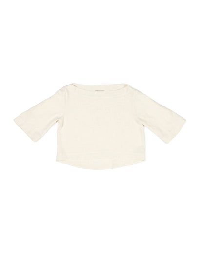 Zia Crop Top - Ecru - Rayon Linen Slub