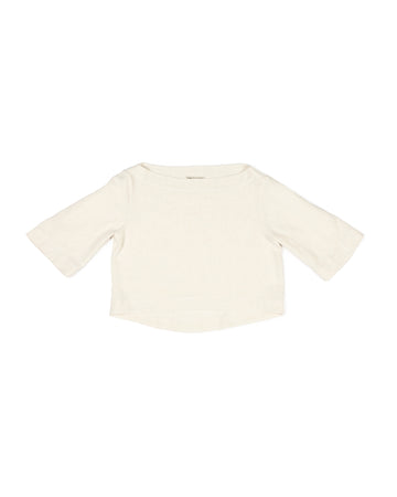 Zia Crop Top - Ecru - Rayon Linen Slub