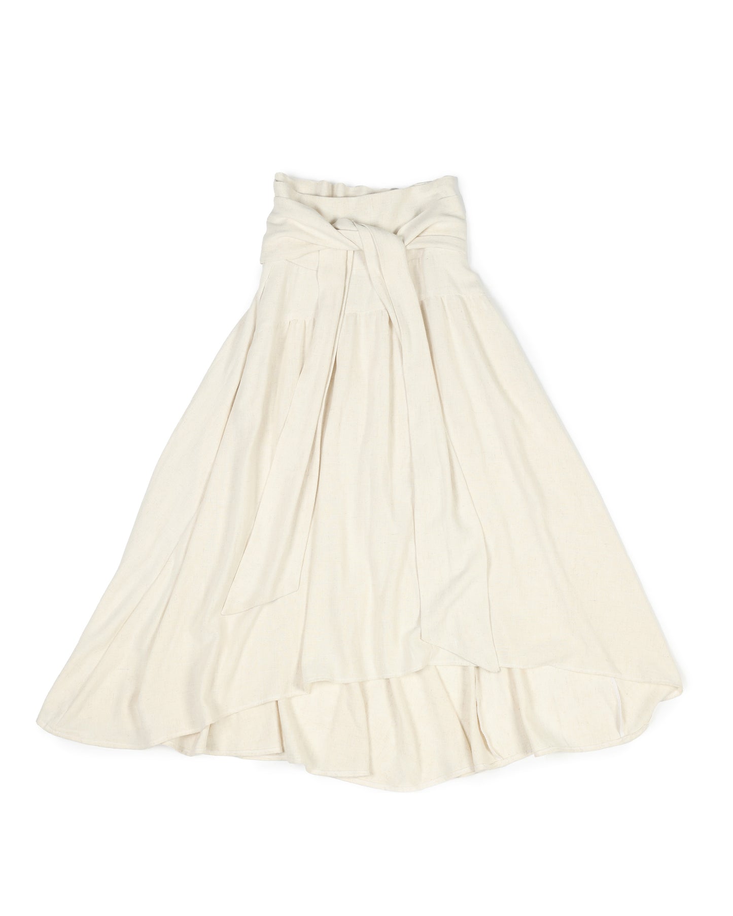 Zia Skirt - Ecru - Rayon Linen Slub