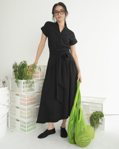 Zia Skirt - Black - Dobby