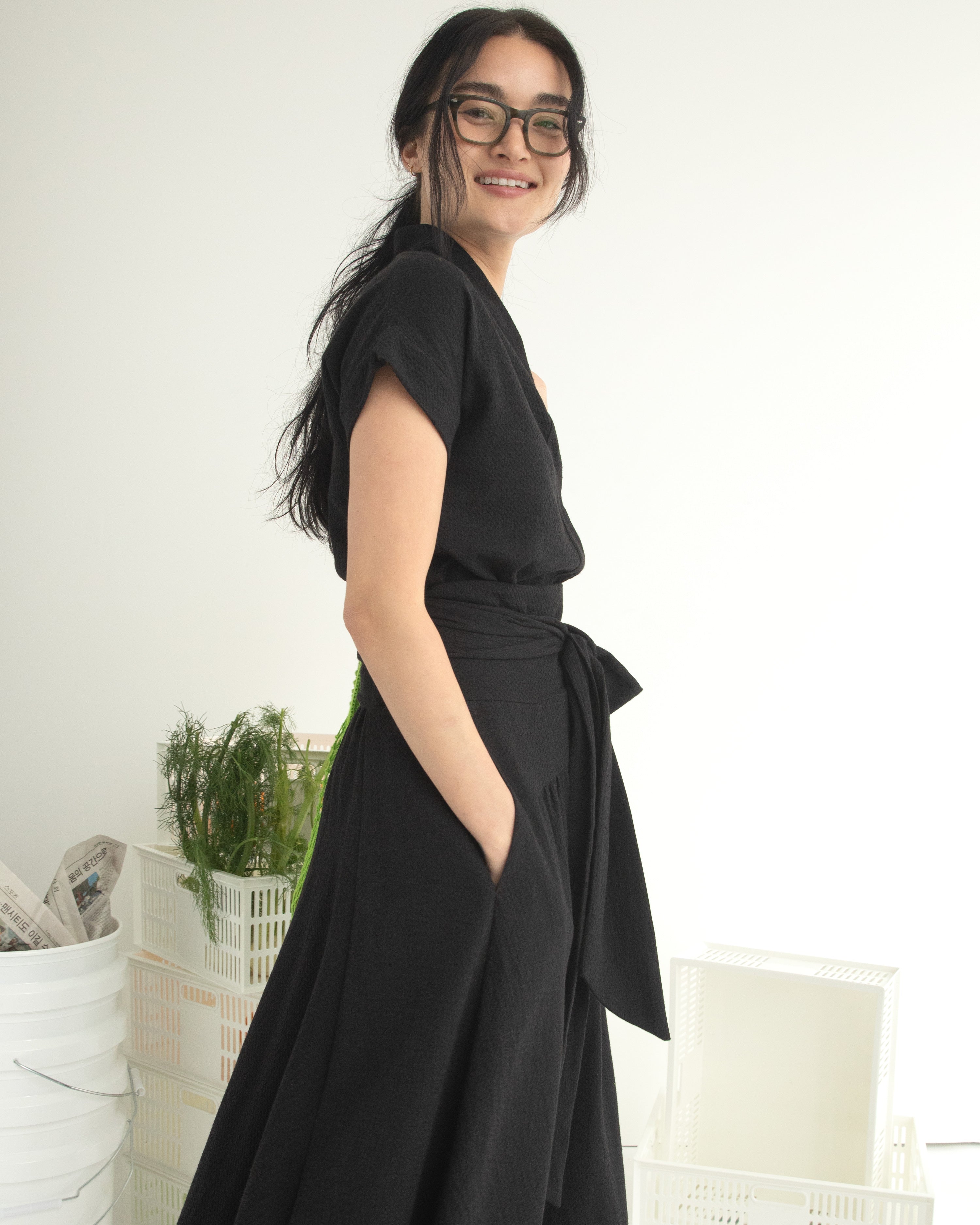 Zia Skirt - Black - Dobby – LWN