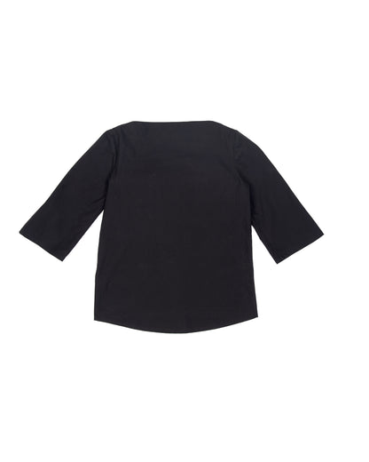 Zia Tunic - Black - Typewriter Poplin