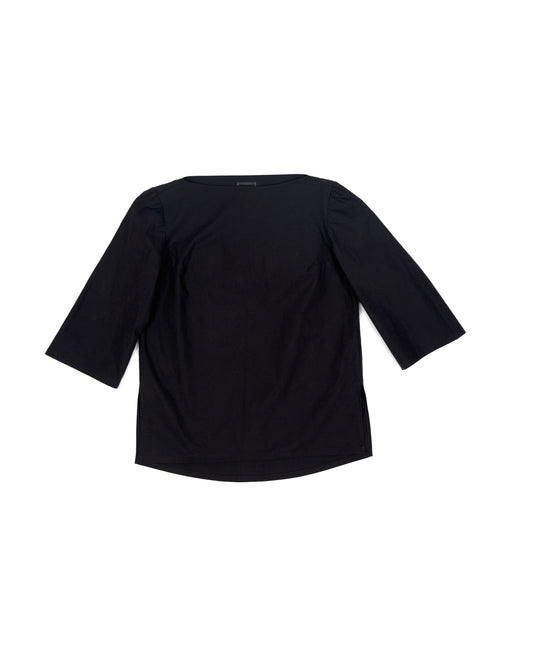 Zia Tunic - Black - Typewriter Poplin