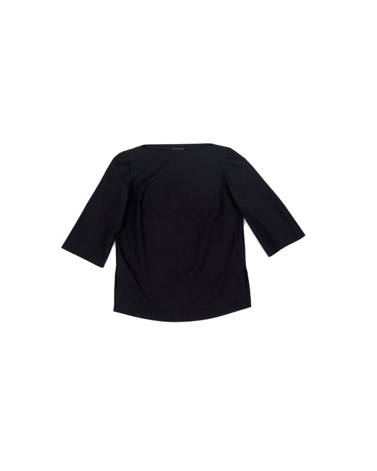 Zia Tunic - Black - Typewriter Poplin