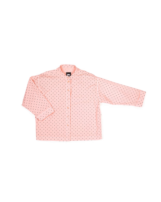 Maru Shirt - Carnation - Dotty Poplin
