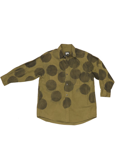 Oz Shirt - Army Spray Dot - Cotton Twill