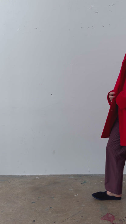 Sequoia Coat - Scarlet -Wool Cashmere