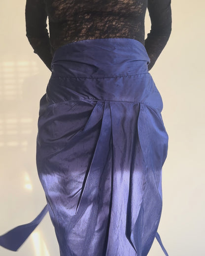 Tulip Skirt - Sapphire - Silk