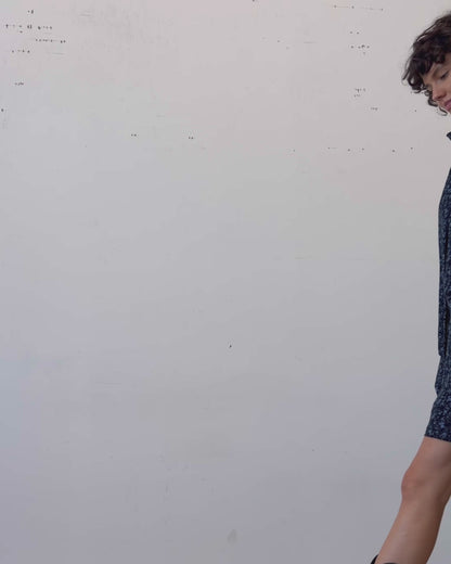Darly Dress - Borage Floral - Pinwale Corduroy