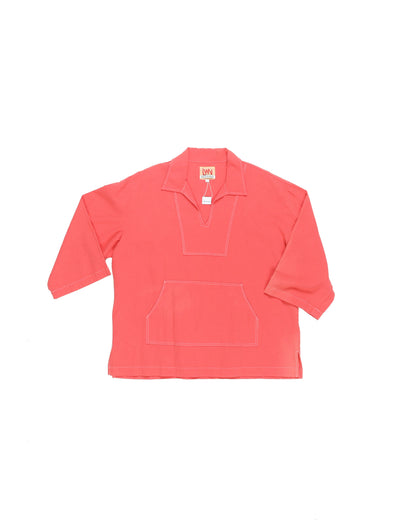 Rugosa Top - Pomegranate - Pebble Cotton