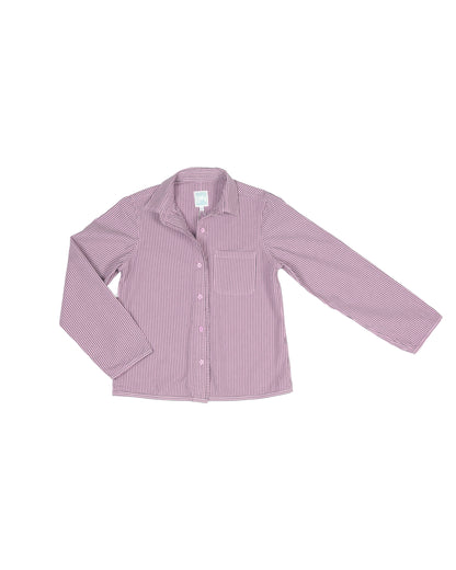 Sami Shirt - Lavender - Pencil Stripe