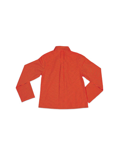 Sami Shirt - Tomato - Pencil Stripe