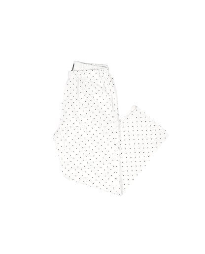 Strausii Pant - White - Dotty Stretch Poplin