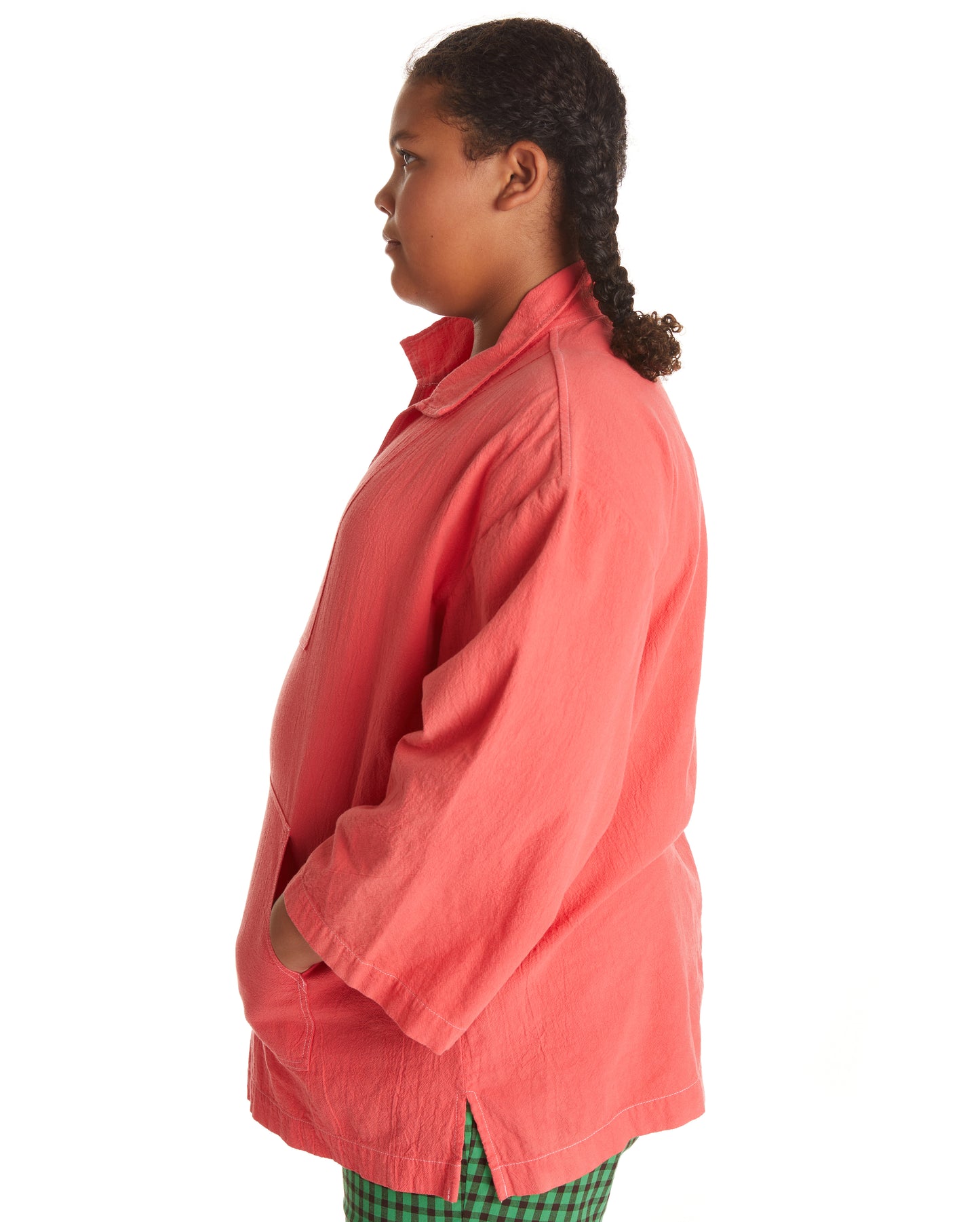 Rugosa Top - Pomegranate - Pebble Cotton