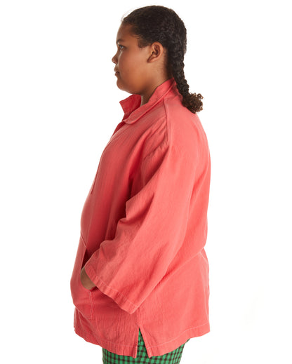 Rugosa Top - Pomegranate - Pebble Cotton